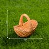 Bamboo Basket Chair Dustpan Dollhouse Simulation Decoration' Dollhouse Miniature Furniture Resin