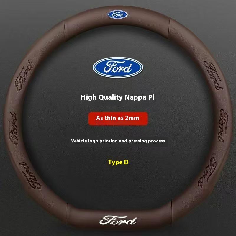 KKHK4 Car 3D Embossing Carbon Fiber Steering Wheel Cover Ford Mondeo F150 Fusion Mustang EXPLORER ESCAPE EDGE Fiesta Focus Kuga Ranger