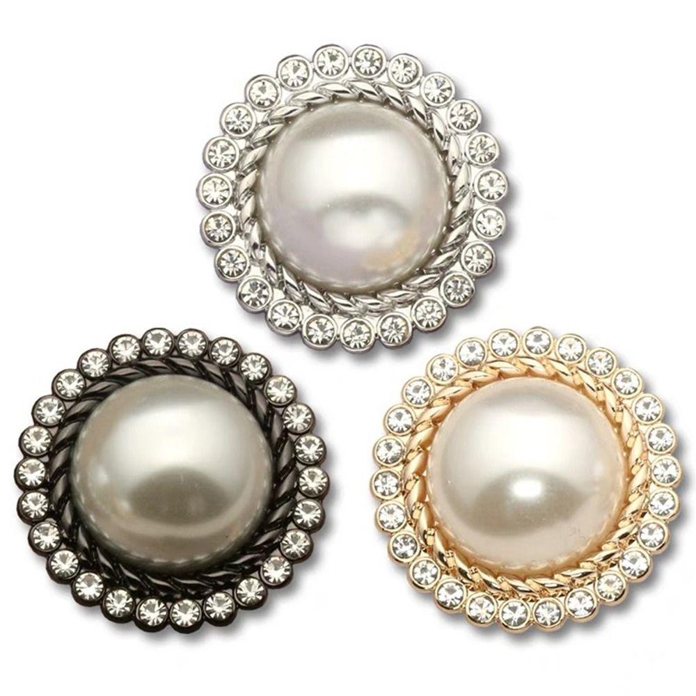 Аксессуары DIY Рукоделие Жемчужные Пуговицы для Одежды Швейные Принадлежности Блестящие Пуговицы для Рубашки со Стразами