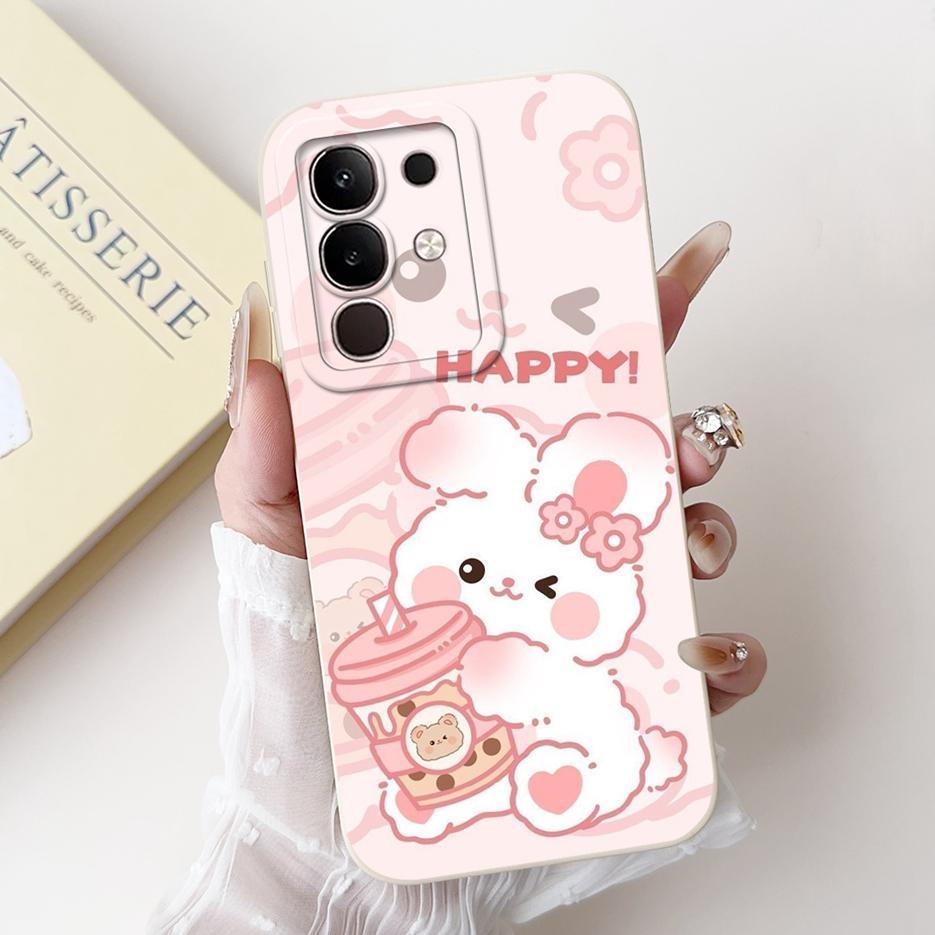 Чехол для Vivo Y29 4G 5G Модный Чехол-Защита с Мультяшным Кроликом Ударопрочный Чехол для Телефона Для Vivo Y29s Y 29 s VivoY29 5G V2420 Мягкий ТПУ Fundas
