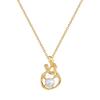 Pearl Leaf Plant Luxury Temperament Full Zirconium Necklace Women'S Fashion Trend Collarbone Chain Factory