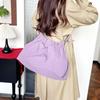 Wrinkled Nylon Cloth Handbag Korean Style Underarm Tote Bag Fashion Drawstring Shoulder Bag  Girls