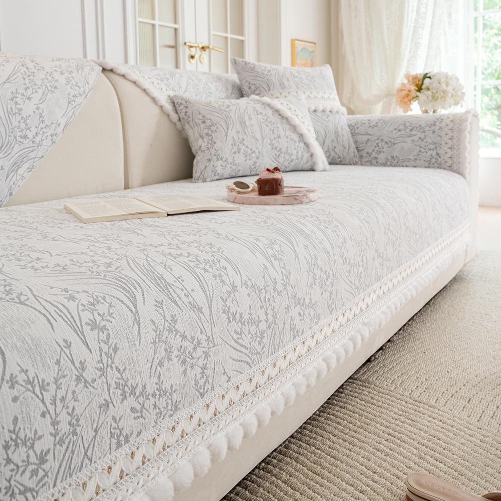 European Chenille Sofa Cushion Light Luxury Four-Season Universal Sofa Cover Full Set Of Non-Slip And Anti-Cat Scratch Lace Sofa Towel