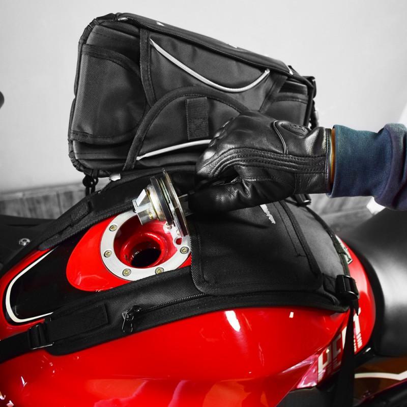 Motorcycle Tank Bag Waterproof Touchscreen GPS Compatible Storage Saddlebag Off-Road Touring Riders