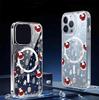 Магнитный прозрачный чехол со снеговиком для iPhone 15/16/17 Pro Max - Полное покрытие