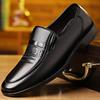 Мужские туфли с одной педалью, дышащие деловые повседневные туфли, мужские британские нескользящие рабочие кожаные туфли