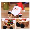 Santa Claus Snowman Candy Storage Bamboo Basket Christmas Gift Desktop Ornament