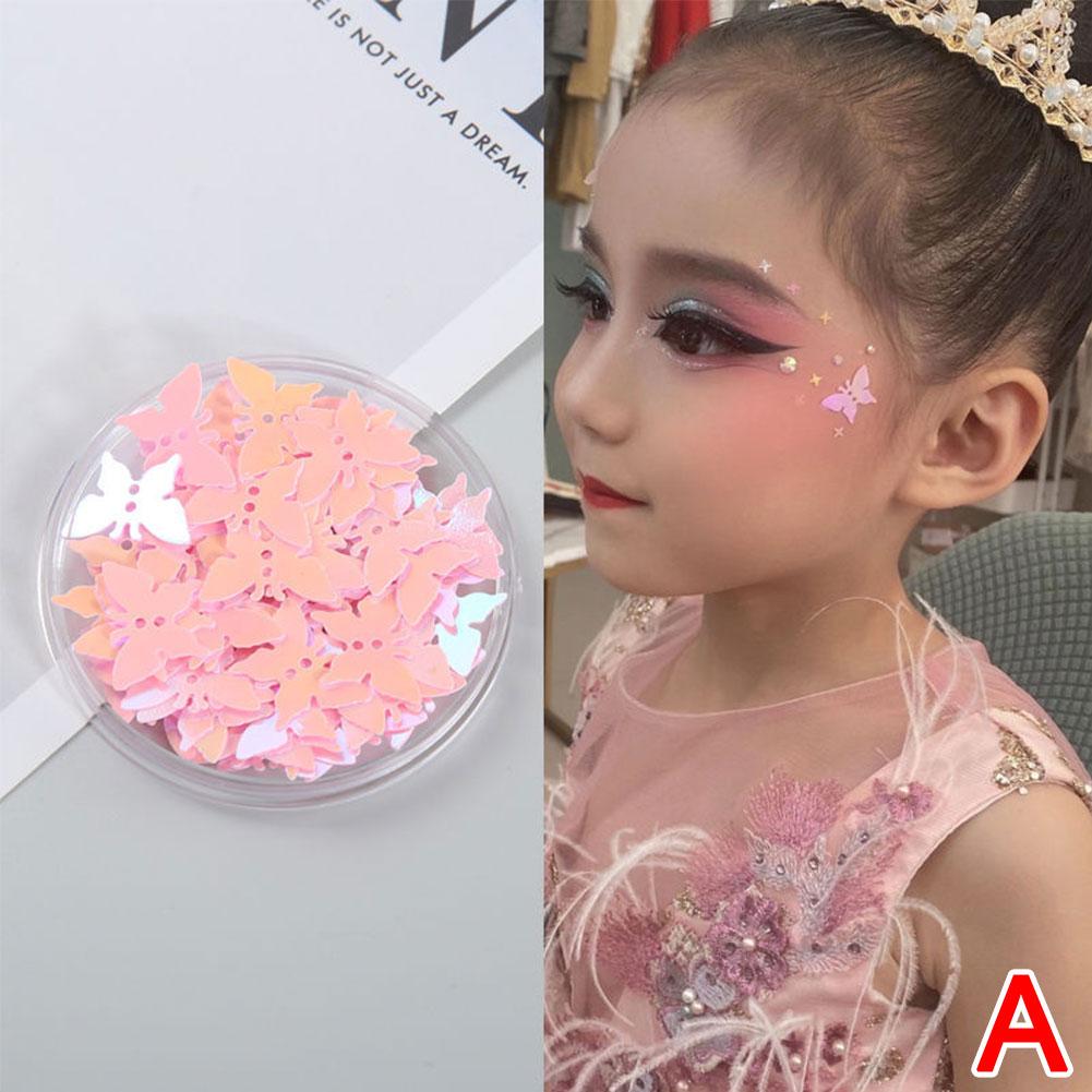 Bright Glitter Butterfly Sticker Self Adhesive Multi DIY Purpose Body And Decoration Face Makeu D1L3