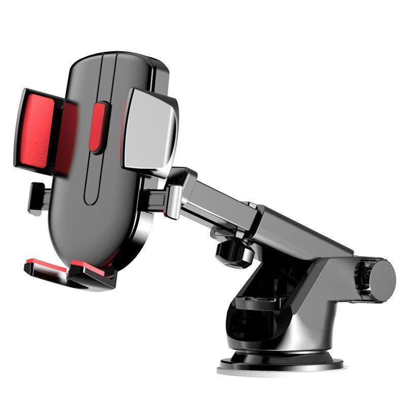 360° Rotating Silicone Suction Cup Car Phone Mount with Telescopic Rod