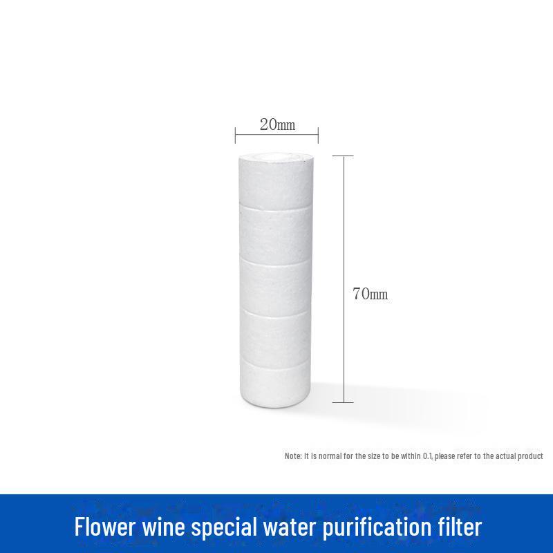 Shower Nozzle Replacement Filter Element with High Compression Cotton Core for Water Purification.