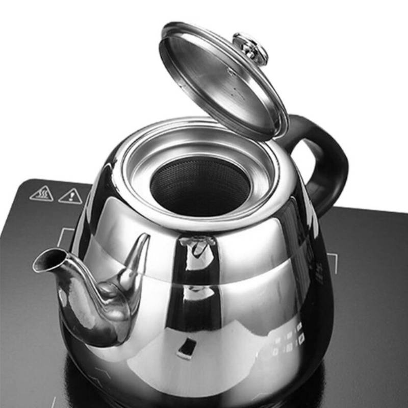 Thickened Stainless Steel Tea Pot With Filter For Family And Office Brewing