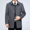 Двустороннее кашемировое пальто для мужчин на зиму средней длины съемная подкладка шерстяное двусторонняя шерстяная утолщенная верхняя часть пальто для мужчин