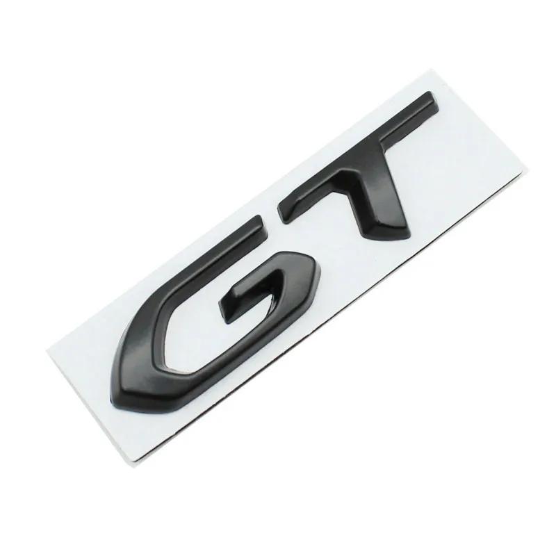 RIGR3 1Pcs Metal GT Styling Logo Car Trunk Badge Emblem Sticker Auto Body Decal For Kia Peugeot Volkswagen Ford Sticker Accessories