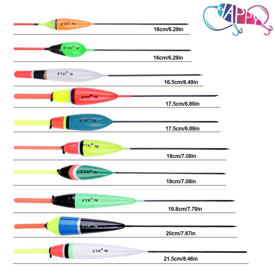 FTK 10pcs 16CM-21.5CM Fishing Float Balsam Wood Fishing Float Mix Length Weight Bobber Stopper Float Fishing Tackle Accessory
