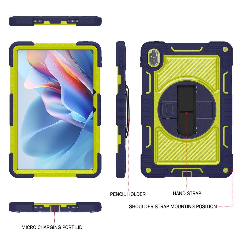 Чехол для планшета Huawei MatePad SE 11 2024, силиконовый + ПК, противоударный чехол с подставкой и плечевым ремнем