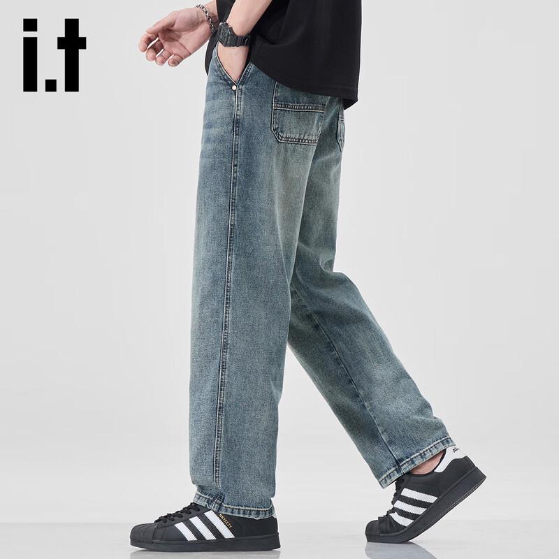 Izzue it Мужские джинсы из лиоцелла Tencel свободного кроя