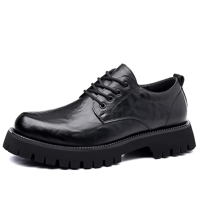 Туфли с большим носком для мужской рабочей одежды, на шнуровке, деловые туфли для поездок на работу, мужская повседневная обувь из натуральной кожи, бесплатная доставка