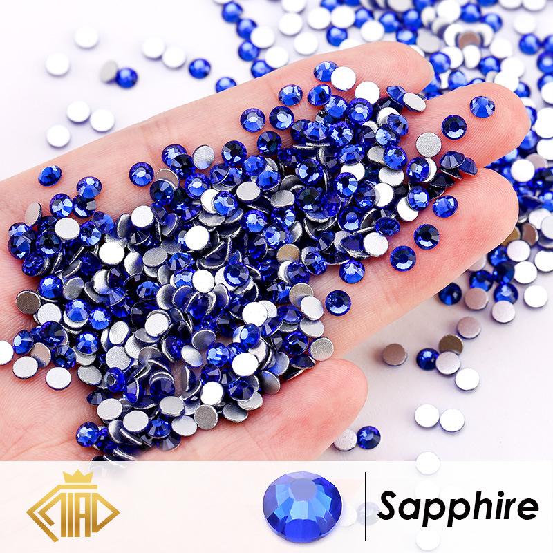 Glass Flat Bottom Drill 1440 Nail Drill Electroplated Rhinestone Diy Accessories Nail Drill Jewelry Accessories Sticker Drill