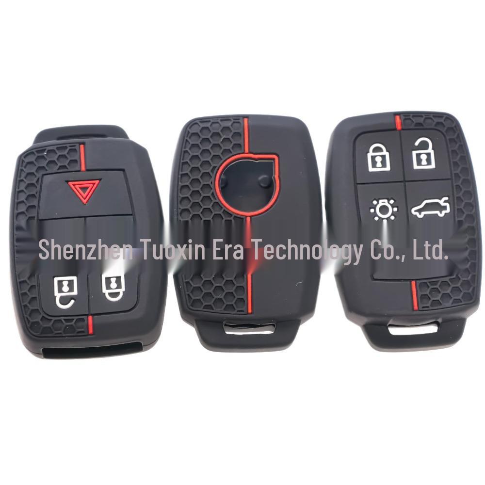 Silicone Key Cover for Volvo S40, C30, C70 - 5-Button, Hollowed-Out Design
