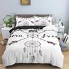 Dreamcatcher Duvet Cover Microfiber Feather Bedding Set Single Twin King For Girl Teen Adult Bedroom Geometric White Quilt Cover