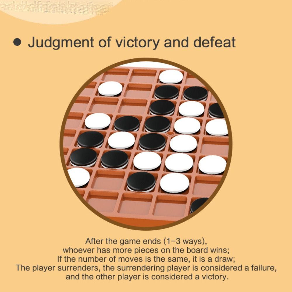 Tabletop Game Flip Black White Chess Board Touch Flip Reversi Strategy Board Game  Camping Hiking