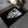 Soccer Emblem Black White Shield suitable as a non-slip mat for the living room or bedroom sofa