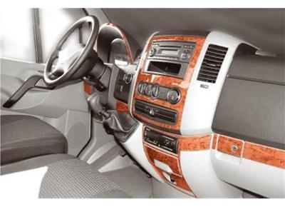 Накладка на панель (Meric, 19 деталей) Алюминий для Mercedes Sprinter W906 2006-2018 гг