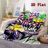 Street Art Graffiti 2D Flat Pattern Flannel Blanket High quality All Seasons Warmth and Comfort Perfect for Christmas Gifts.MMT0918319