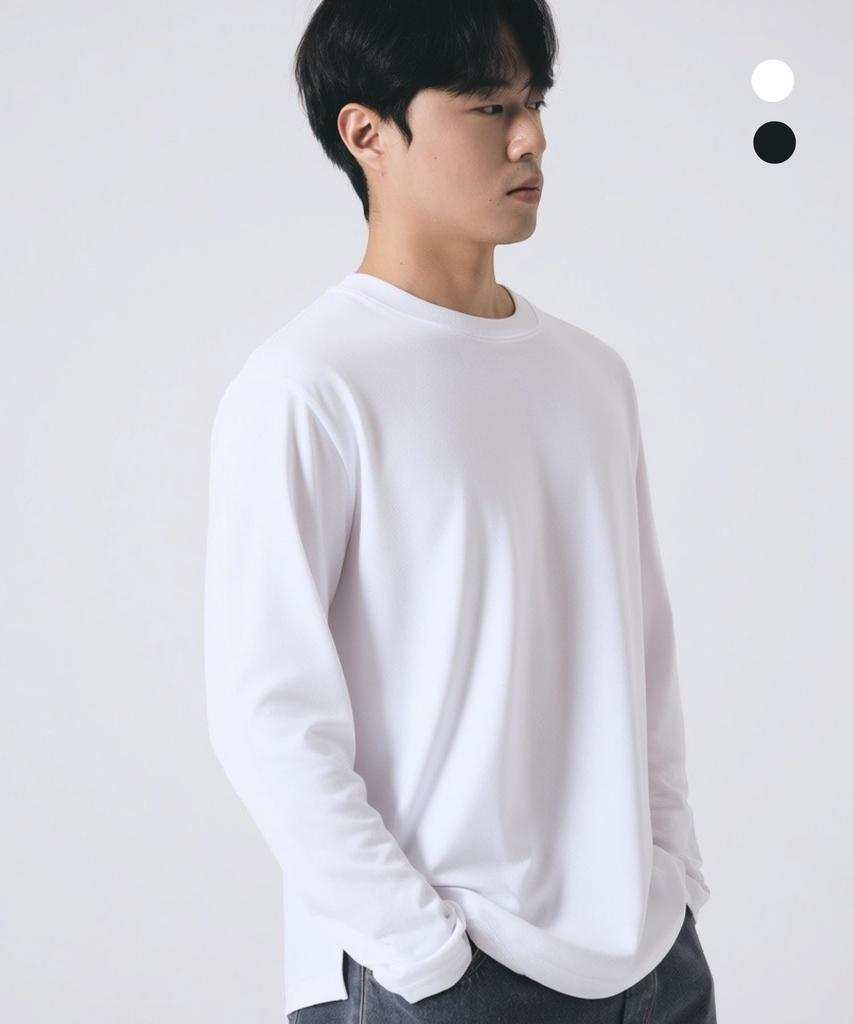 PENDULUM Essential Heavy Cotton Long Sleeve Tee - 2 Types (Lr5Tu570_Lr5Tu571)_2Color