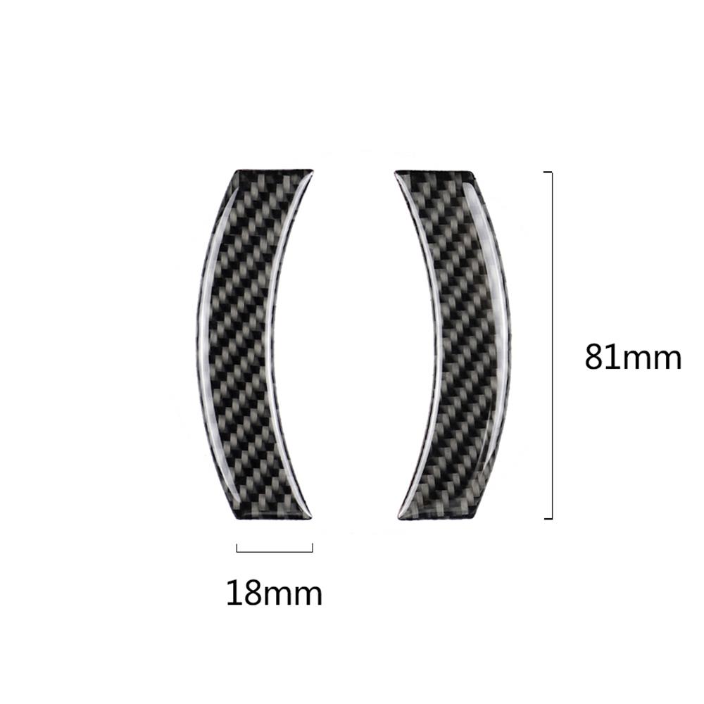 2Pcs Car Stickers Carbon Fiber Steering Wheel Decal Auto Interior Accessories For MINI F54 F55 F56 F60 Cooper Countryman Clubman