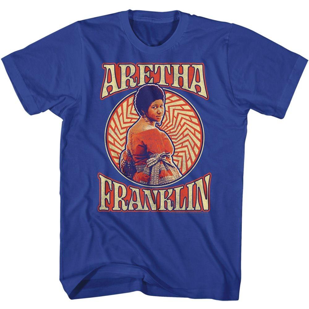 Aretha Franklin Pattern Circle Royal Music Shirt