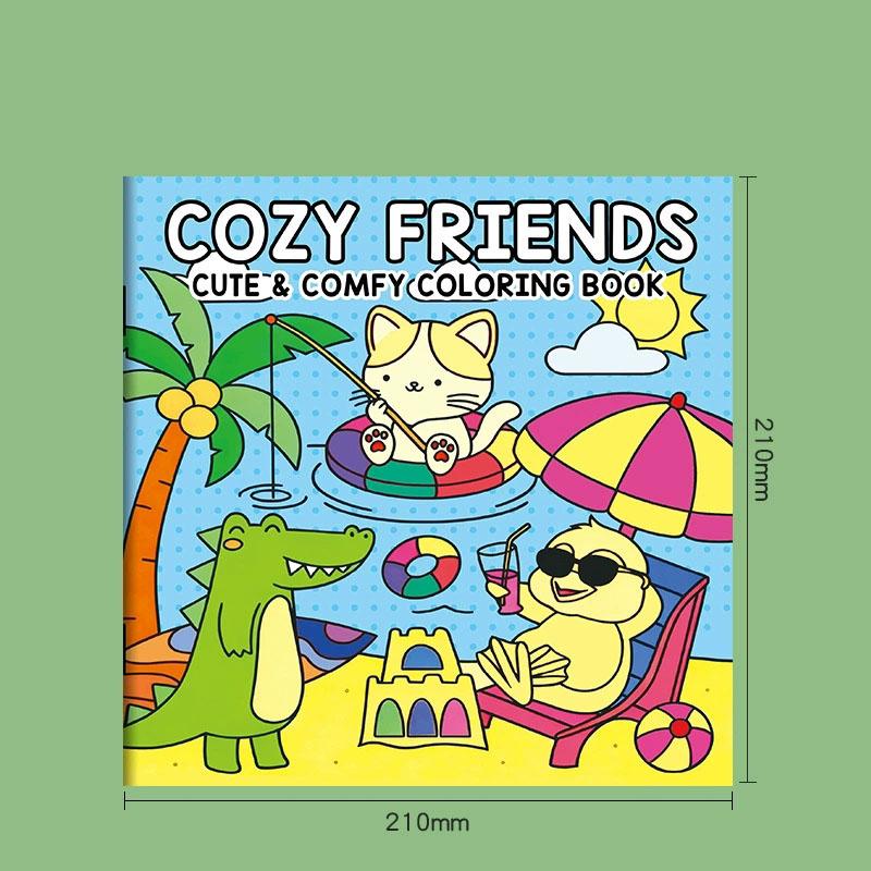 Fun Coloring Book 24 Page, Girls Boy Leisure Diy Creative Entertainment Fantasy Illustrations Hand Drawn Art Drawing Book