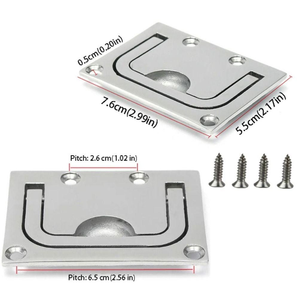 316 Stainless Steel Marine Hardware Square Shape Flush Lift Handle RV Hardware