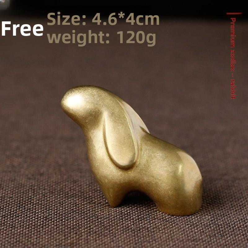 Pure copper creative cute 12 zodiac small ornaments mouse cow tiger rabbit dragon snake horse sheep monkey chicken dog pig exquisite high-end