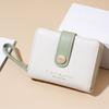 Multi-Function Lady Wallet Solid Color PU Purse Simple Women's Wallet  Card Holder