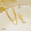3 Pcs Exquisite Zircon Flower Earrings Set For Women Elegant Sparkling Zircon Cartilage Piercing Earring Fashion Daily Jewelry