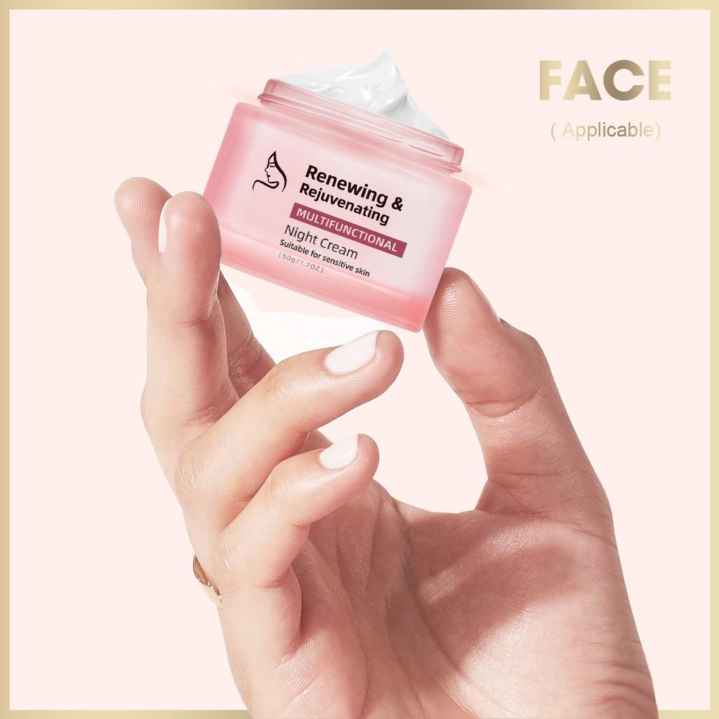 Восстанавливающий многофункциональный ночной крем 50 г – Коллагеновый пептидный антивозрастной увлажняющий ночной крем