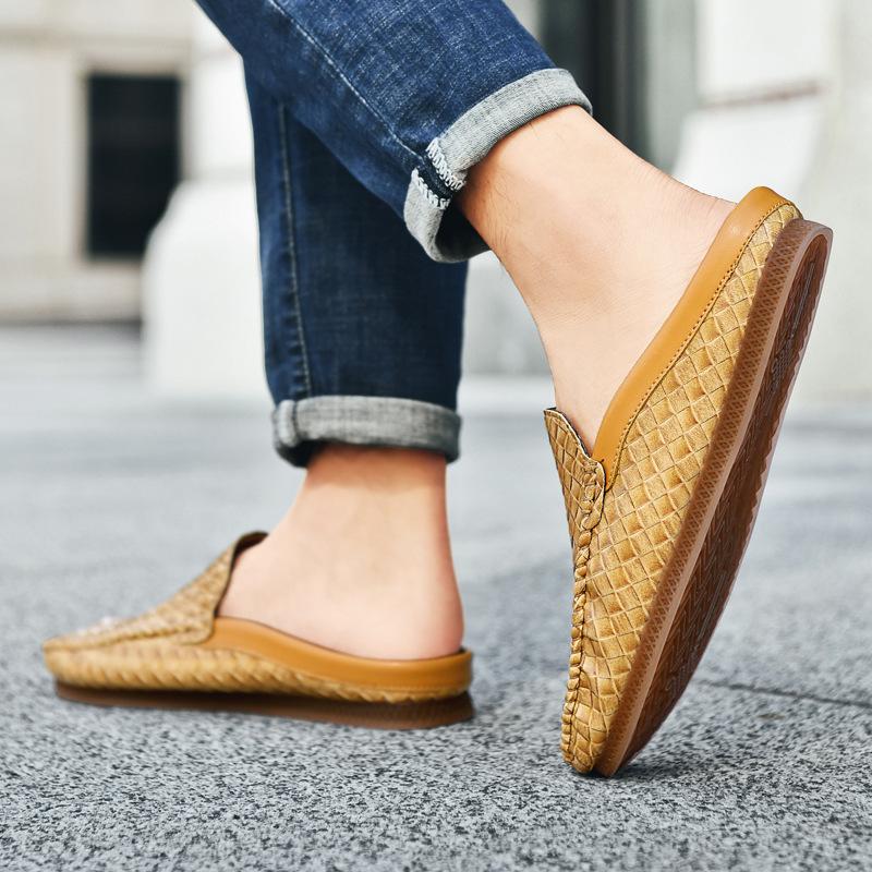 Популярная мужская обувь большого размера, универсальная, модная, ленивая обувь, летняя новинка, обувь Doudou, обувь для вождения с одной педалью