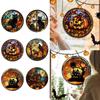 Glue Free Halloween Decorative Sticker Castle Cat Shaped Static Stickers Happy Halloween