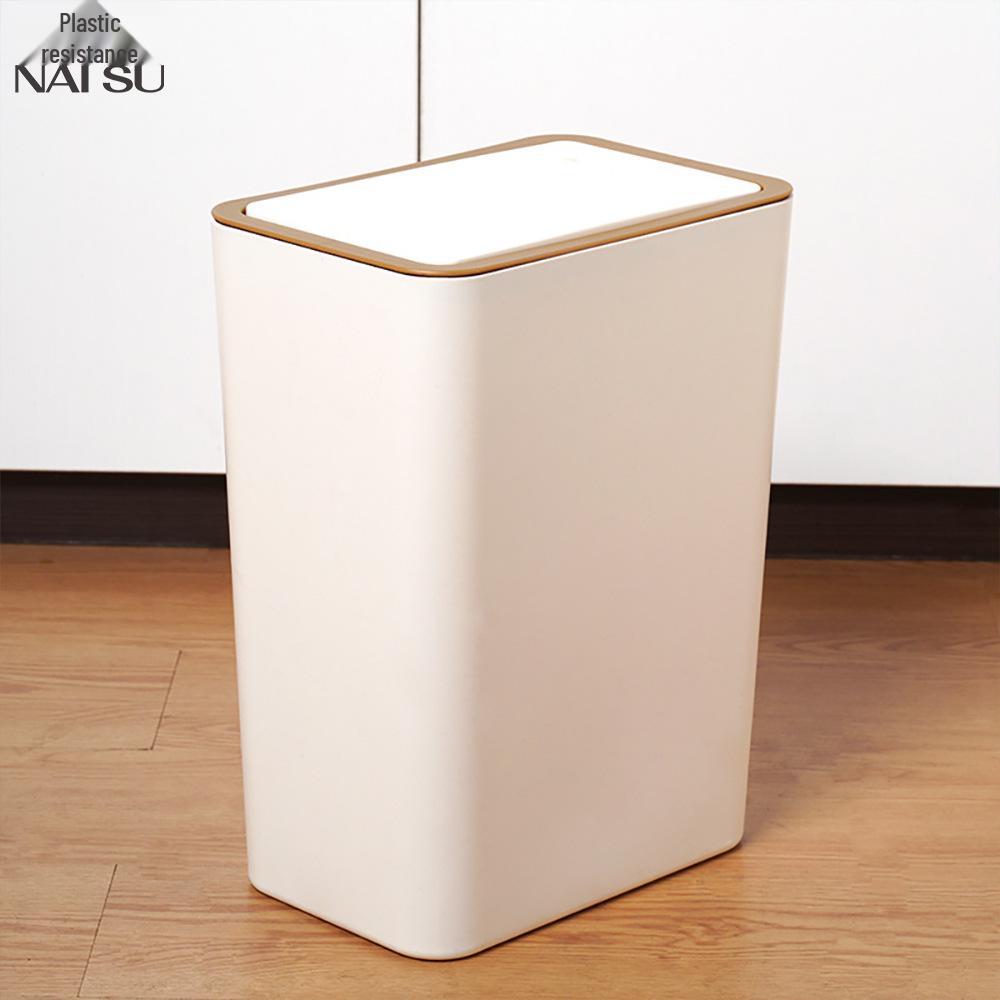 Мусорное ведро с крышкой: Большая вместимость для ванной комнаты, спальни или гостиной