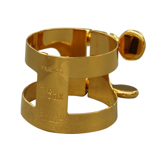 Bonnard Tenor Saxophone Ligature, Reverse Lock, Gold Plated Finish (2255UG)