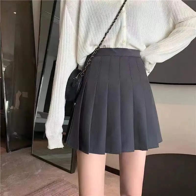 Brown Skirt Ladies Summer Clothes Women's High Waist Harajuku Korean Style Black Mini Pleated Skirt For School Girl Uniform
