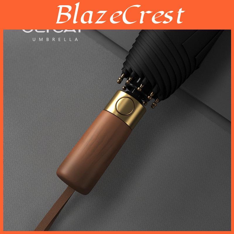Retro Windproof Olycat Folding Automatic Umbrella 10bone Reinforced 114cm Splashproof For Men And Women