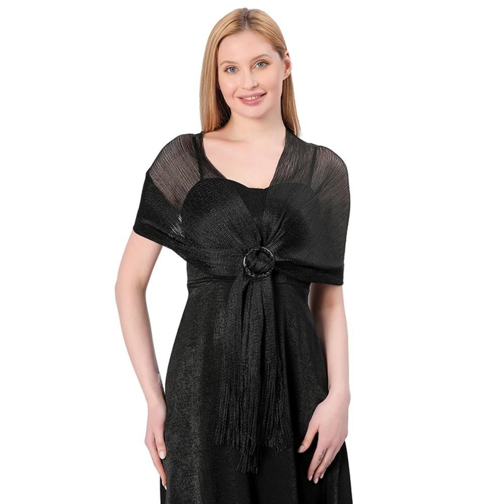 Свадебная вечеринка Блестящий металлический шарф Подружка невесты Леди Накидка Накидки Модные блестящие шали