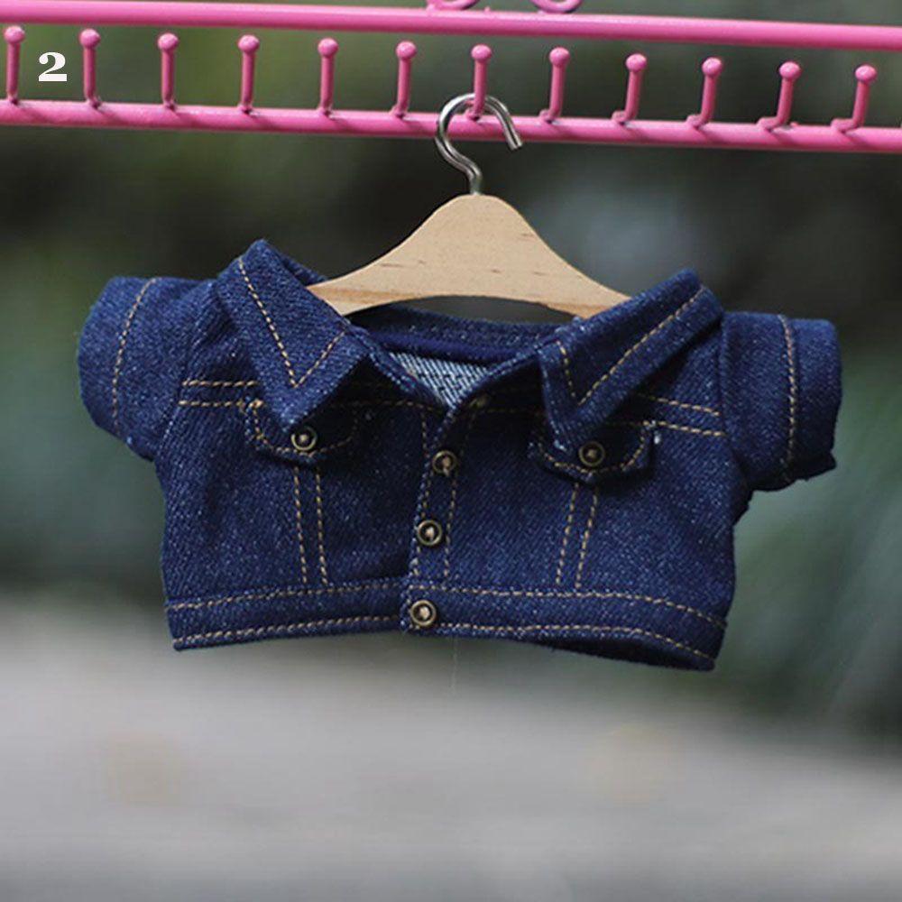 BJD Dolls Jeans Shorts Outfits Doll Clothes Handmade Jacket Pants For 15~20cm Doll Winter Top Coats