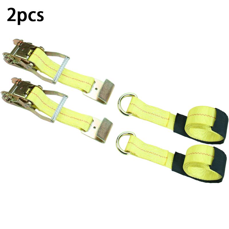 Ratchet Tie Down Straps Kit Tire Straps Car Tie Down Straps with Snap Hooks for Passenger Car Truck Trailer