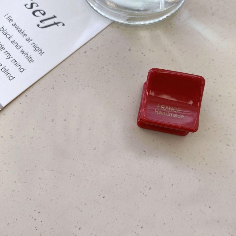 Hair Grab Clip Acetate Hair Clips Square Mini Hair Claw Retro   Daily