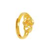 Retro Vietnamese Flower Gold-Plated Wedding Ring for Women – Imitation Gold with Real Copper