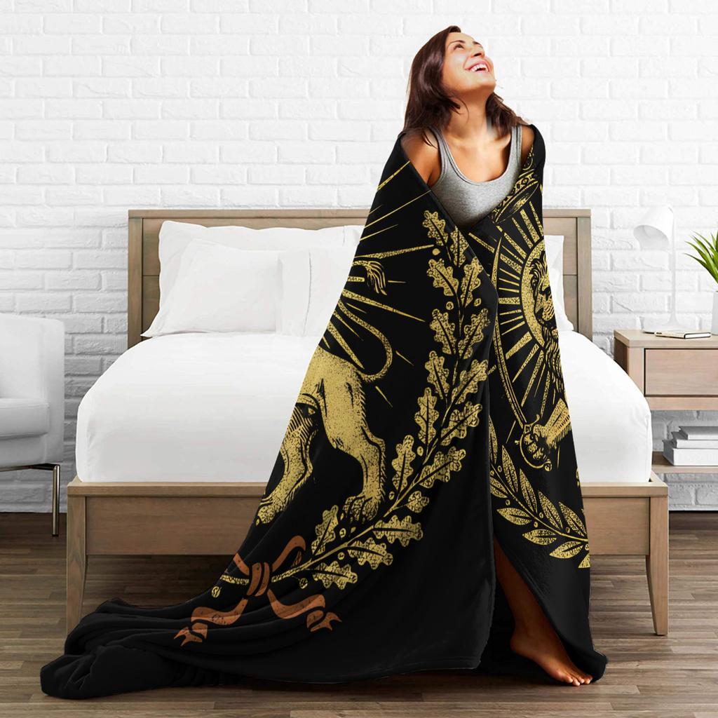 Shir o Khorshid Vintage Persian Map Blankets Adults Flannel Bedding Throws For Home Decor Super Soft Quality Bedspread