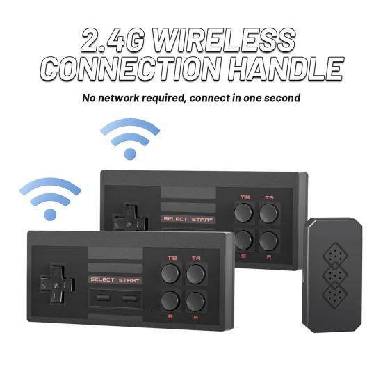 Детская игровая консоль в стиле ретро, компактный дизайн, портативный AV-выход, классическая мини-ручная игровая консоль с 2 контроллерами